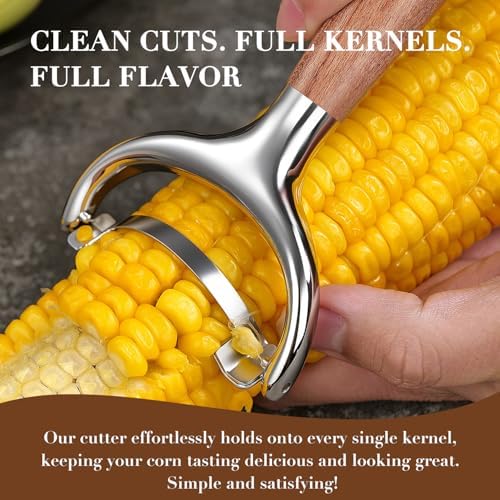 KULUNER Corn Peeler Stripper Handle 304 Steel Blade for Seniors Arthritis