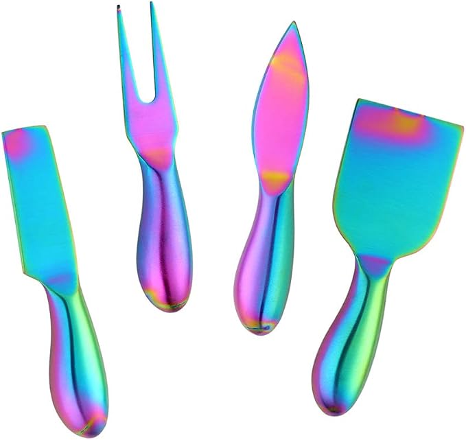 Cheese Knife Set，Stainless Steel Cheese Tool，Ergonomic Design&Easy To Use， for Birthday/Parties/Wedding/Bridal Shower/Housewarming and Anniversary (Symphony)