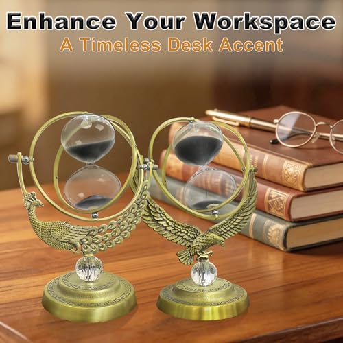 Hourglass Sand Timer, Eagle Brass Hour Glass Sand Clock 60 Minute for Decor
