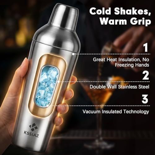 Cocktail Shaker Set, 25.4oz, Silver