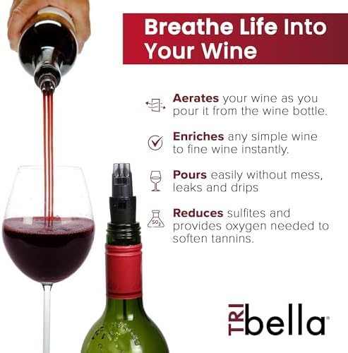 Air Speed Wine Aerator Multi-Stream Wine Aeration 3 Acrylic Spouts Design