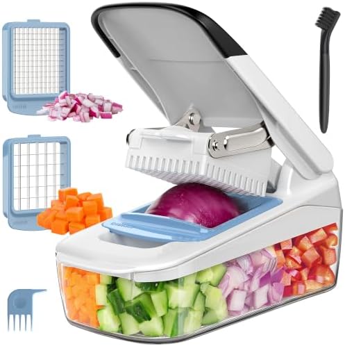 MR.SIGA Vegetable Chopper with Container, Vegetable Cutter for Onion Fruit
