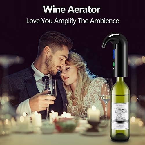 Wine Aerator Electric Wine Decanter Best Sellers One Touch Red -White Wine Accessories Aeration Work with Wine Opener for Beginner Enthusiast - Spout Pourer - Great Fathers Day Gift