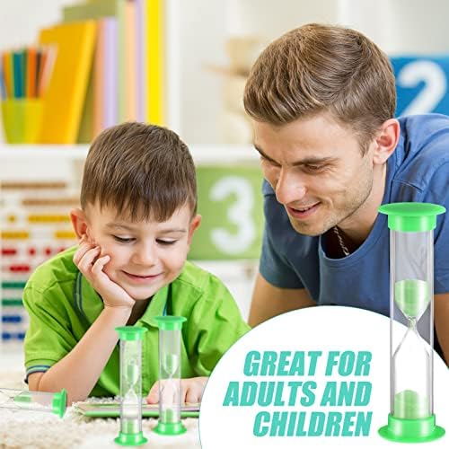 24 Pcs 5 Minute Sand Timer Plastic Hourglass 5 Min Visual Timer Mini Classroom Small Shower Hourglass for Teacher Classroom School Must Haves Supplies Egg Sand Clock Kids Time Management(Green)