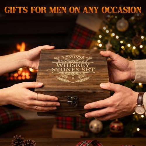 JOVIPOP Whiskey Stones Set, Gifts for Men Dad Uncle, 8PCS Rocks