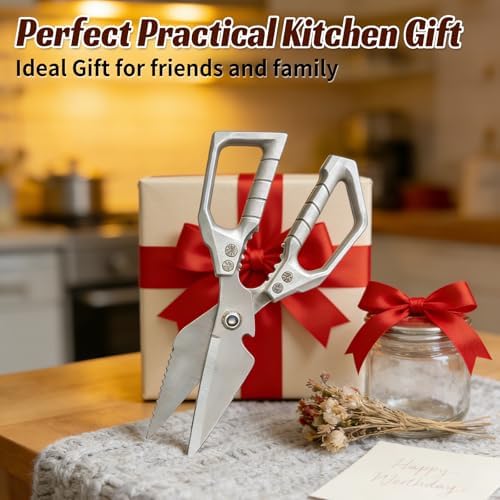 Heavy Duty Kitchen Scissors,Sharp Stainless Blades with ABS Handle