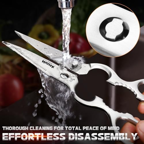 Huusk Kitchen Scissors All Purpose -Silver Kitchen Shears