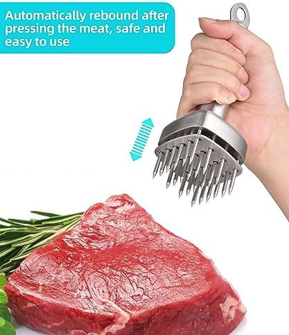 Aliglow Meat Tenderizer Needle Bundle Hammer Mallet Tool Pounder