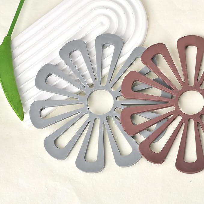Silicone Trivet Mat for Kitchen, Hot Pot Holder Hot Pads for Pots Pans, Trivets Hot Plates for Hot Dishes, Heat Resistant Table Mat for Countertop, Set of 3