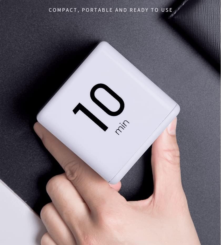 Feilifan Cube Timer, Productivity Cube Rotating Timer, 1-3-5-10 Minute