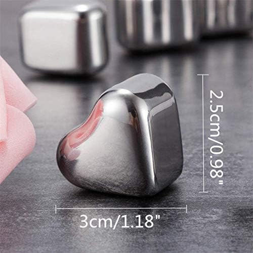 Stainless Steel Square Shaped Whiskey Stones Set Reusable Chilling Rocks Ice Stones Gift for Whiskey Lovers