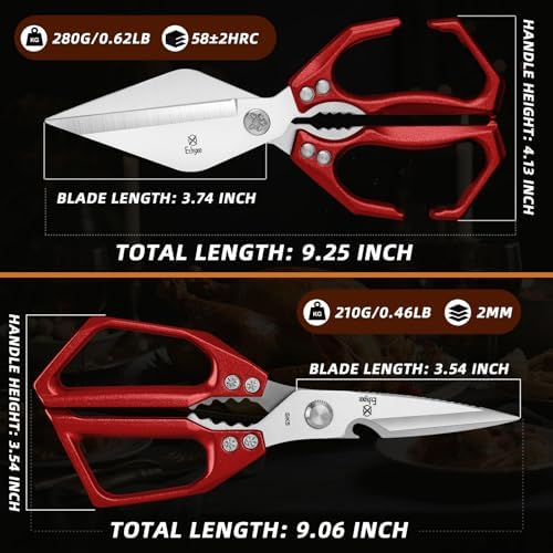 Kitchen Scissors Set Upgraded - Sharp Poultry Scissors