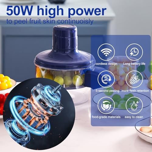 Grape Peeling Machine Garlic Peeler Automatic Vegetable Electric Peeler Blue
