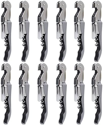 RECUTMS 12 Pack Wine Opener,Waiter Corkscrew Wine Key for Servers（Gray）