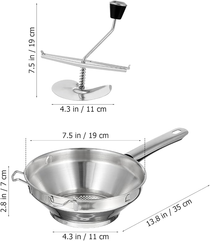 PRETYZOOM Manual Potato Ricer Potato Masher Hand Crank Kitchen Tool for Mashed Potatoes Sweet Potatoes Squash No Electricity Needed Easy to Operate 13.77 X 7.59 X 2.75 in