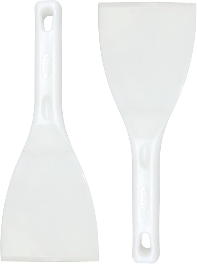 LRui Kitchen Professional Pizza Dough Scraper dough spatula,plastic flexible strip handle dough scraper（2 pack)