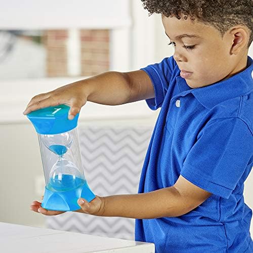 hand2mind Jumbo 1 Minute Sand Timer, Large Hourglass, Sand Clock for Kids, Quiet Timer for Classroom, Toddler Visual Countdown, Game and Calm Down Corner Supplies (Set of 1)