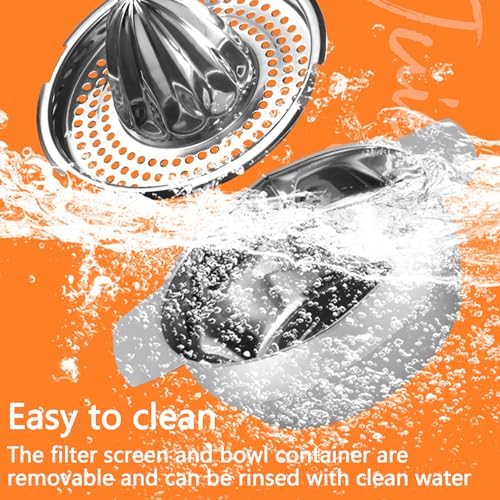 Orange Juicer Squeezer : Small Manual Lemon Squeezer for Home Use,Mini Orange Citrus Juicer with Fruit Pulp Filter Screen and Stainless Steel Bowl