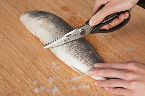 Ergo Chef All-Purpose Come-Apart Kitchen Shears for Poultry, Fish, Vegetables, Herb Stripper, Bottle Opener (Black)