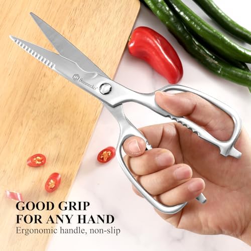 Sunnecko Kitchen Scissors for Food, Heavy Duty Scissors All Purpose Kitchen Shears That Come Apart, 8.5 Inch Fully Forged Stainless Steel