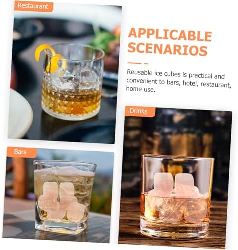 6pcs Reusable Quartz Whiskey Stones for Drinks Elegant for Chilling Cocktails Enhancing Your Bar for