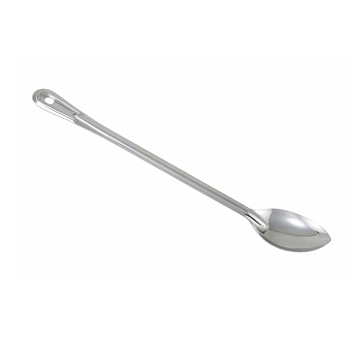 Winco Stainless Steel Basting Spoon, Solid, 21", 1.5mm