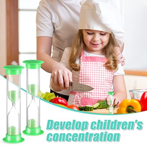 24 Pcs 5 Minute Sand Timer Plastic Hourglass 5 Min Visual Timer Mini Classroom Small Shower Hourglass for Teacher Classroom School Must Haves Supplies Egg Sand Clock Kids Time Management(Green)