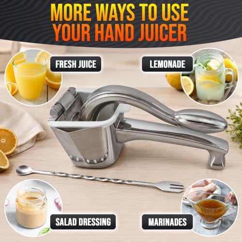 Manual Lemon Squeezer, Citrus Juicer Hand Press, 304 Stainless Steel