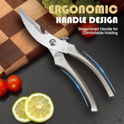 Huusk Kitchen Scissors Set Heavy Duty Spring Loaded All Purpose for Food