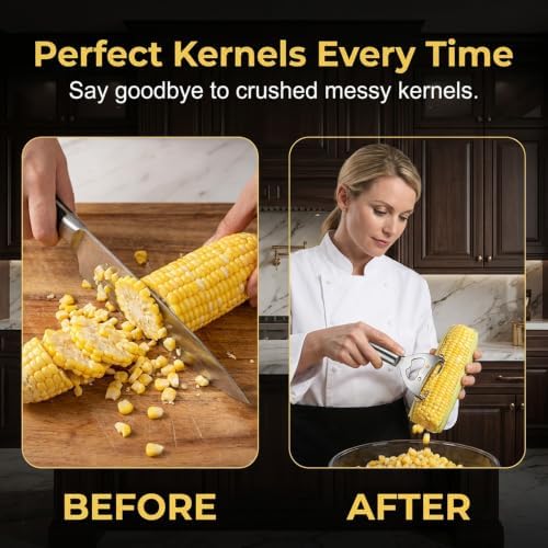 Corn Peeler for Corn on the Cob, Stainless Steel Corn Cob Stripper, Corn on Cob Remover Corn Cob Stripper