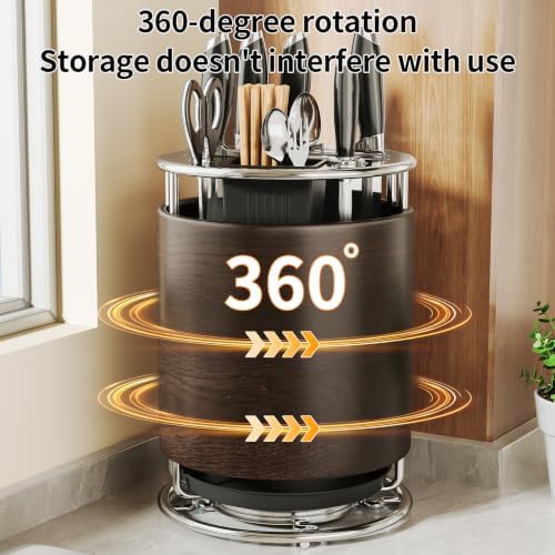 PureBox 360° Rotating Knife Block and Knife Holder (Knives Not Included)
