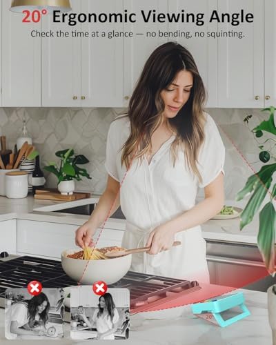 Digital Kitchen Timer with 4 Channel, Loud Alarm and Silent Mode
