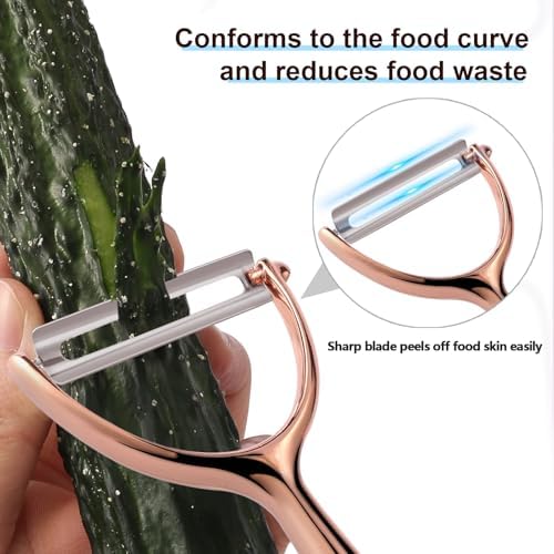 LIIGEMI Y Peeler with Practical Bud Remover, Durable Stainless Steel Blade for Daily Vegetable Peeling