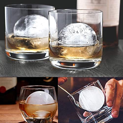 Silicone Ice Ball Molds with Built-in Funnel for Whiskey,Set of 4