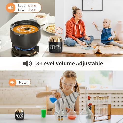 Kitchen Timer, 360 Rotate, Countup/Countdown, LED, Volume