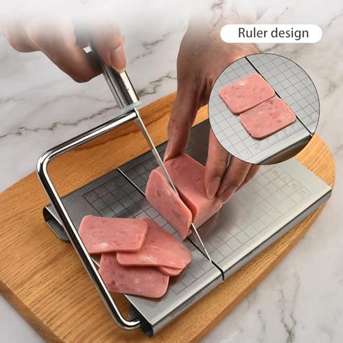 Cheese Slicer Board with Blade, Cheese Cutters for Block Cheese