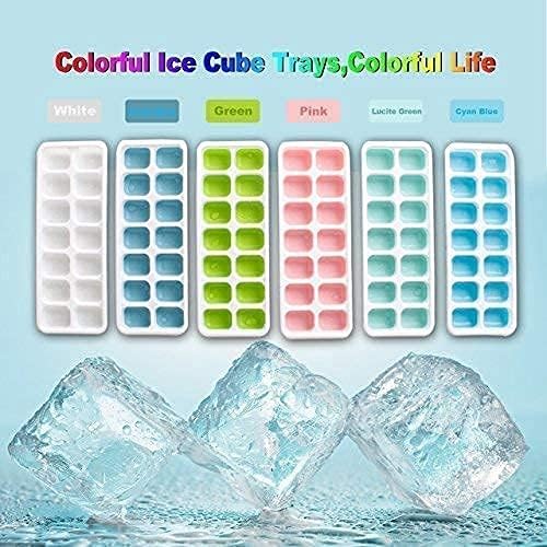 Ice Cube Tray 6 Packs, Silicone ice Cube Tray With Lid, Ice Cube Trays For Freezer, Easy-Release Food-Grade PP & Organic Silicone, Portable & Separable, Dishwasher Safe, Effortless Cleaning & Usage