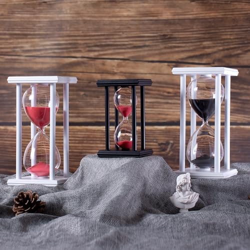 BELLAWARE Hourglass Timer with Golden Sand, 15 Minute Wooden Sand Timer