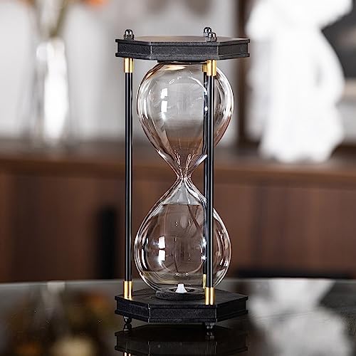 Fillable Hourglass Timer, Hexagon Wooden Decorative Sand Timer