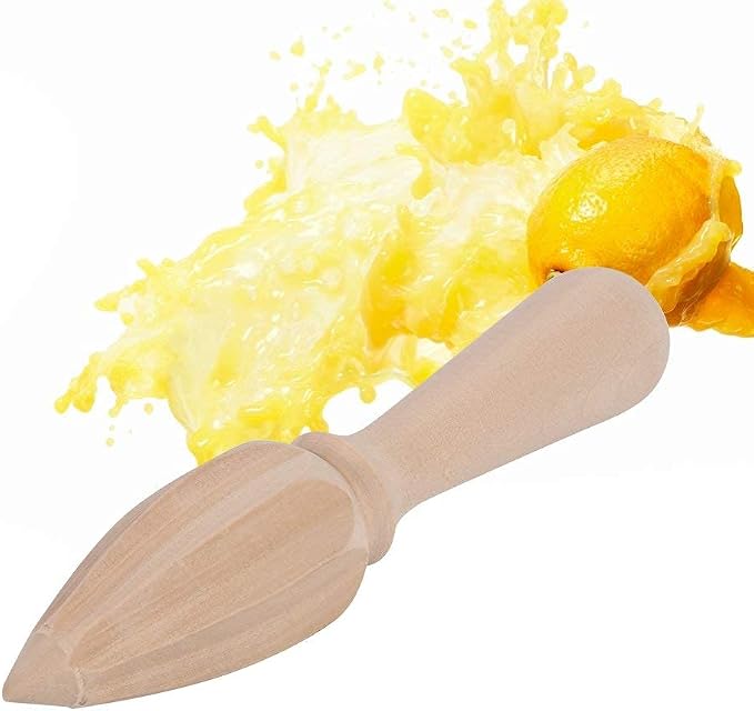 Fdit Wooden Hand Juicer, Citrus Fruit Reamer, Easy to Use with Comfortable Grip, Manual Operation for Lemon Orange Lime, Kitchenware Tool for Home Restaurant
