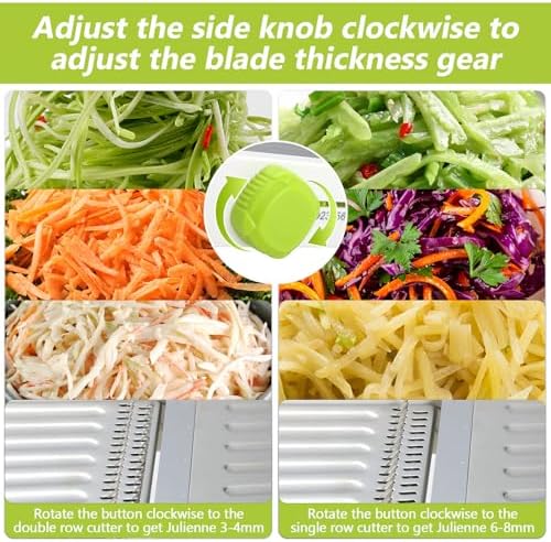 Mandoline Slicer for Kitchen, Adjustable Vegetable Potato Slicer