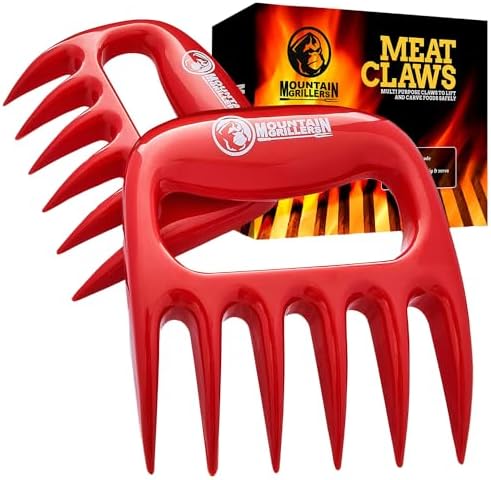 Mountain Grillers 2 Pack Bear Meat Claws - Heat Resistant and Durable Meat Shredder Claws for Pulled Pork, Chicken, and Beef - Ergonomic Handle for Grilling and Smoking - Essential Smoker Accessories