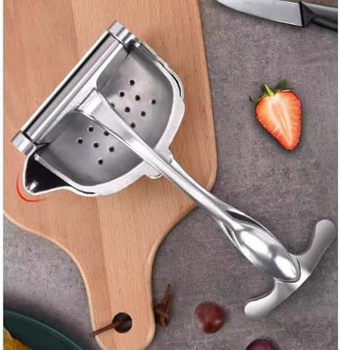 Quaestornest Thicken hand juicer citrus press squeezer, Thicken Aluminum Alloy Handheld Citrus Press for Fresh Fruit Juice, Stainless Steel Hand Held Juicer for Lemon, Orange & More (Aluminum alloy1)