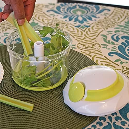 Manual Handheld Food Chopper – 4.5 Cup Vegetable and Meat Dicer, Kitchen Cutter for Onions, Nuts, Herbs, and More