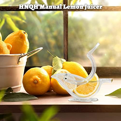 HNQH Manual Lemon Juicer, Acrylic Manual Lemon Slice Squeezer, Portable Transparent Fruit Juicer, Elegance Bird Shape, Hand Juicer for Orange Lemon Lime Pomegranate (4 Pack) (4 Pack)