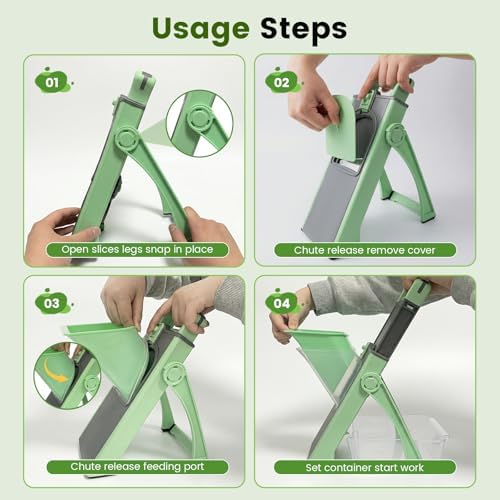4-in-1 Mandoline Slicer Vegetable Chopper with Adjustable Blades