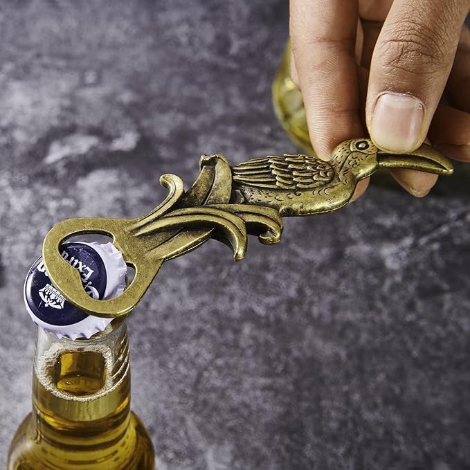 Unique Design Vintage Toucan Parrot Wine Beer Bottle Opener for Bar Bartender Men and Women, Party,Kitchen,Home,Thanksgiving,Christmas (Toucan),