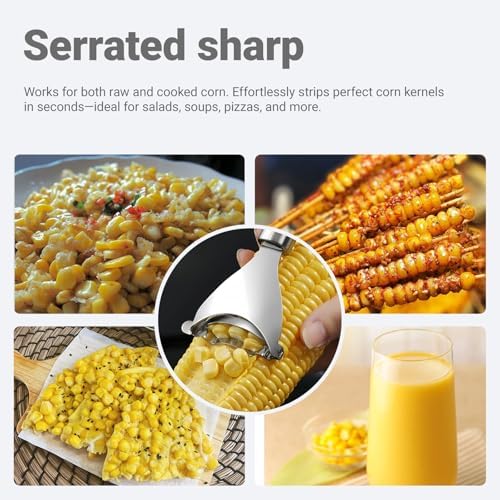 2 Pack Corn Peeler and Holder Set, Corn Stripper for Corn on the Cob