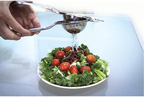 Heavy Duty Jumbo Food Grade #304 Stainless Steel Lemon Juicer (LS0001),Commercial Grade Unbreakable Anti-Corrosive Premium Quality Manual Squeezer,Citrus Juicer w/Free Citrus Tap