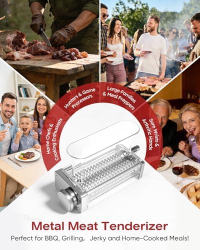 3-Adjust Stainless Steel Meat Tenderizer Attachment for KitchenAid Mixer
